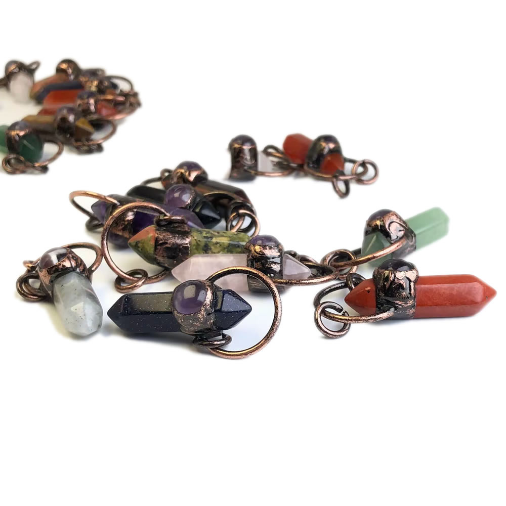 Natural Stone Crystal Quartz P - Crystal Pendant Necklace Natural Stone ulasan dan harga