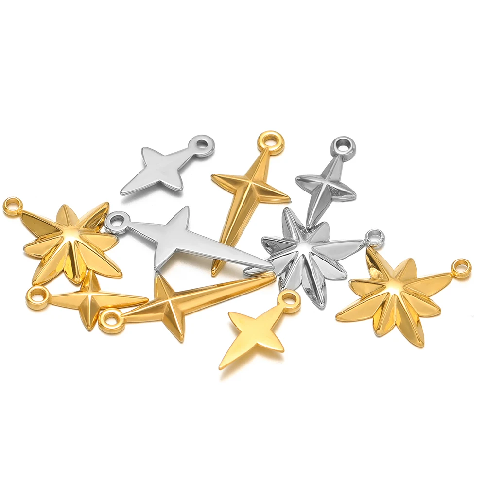 5pcs High Quality Stainless St - Cross Pendant Necklace Gold ulasan dan harga