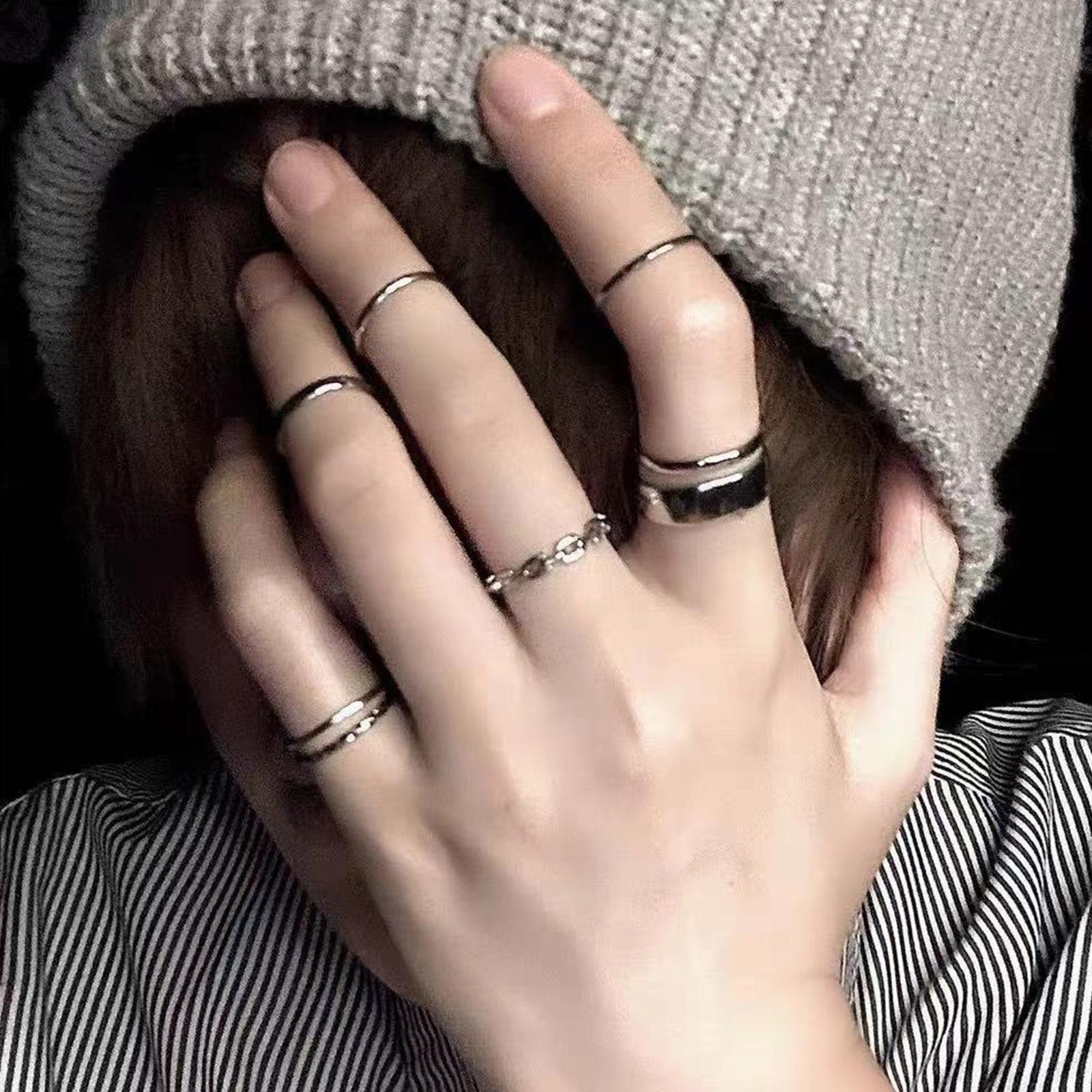 Ladies Hip Hop Ring Set Vintag - Vintage Punk Knuckle Rings Set ulasan dan harga